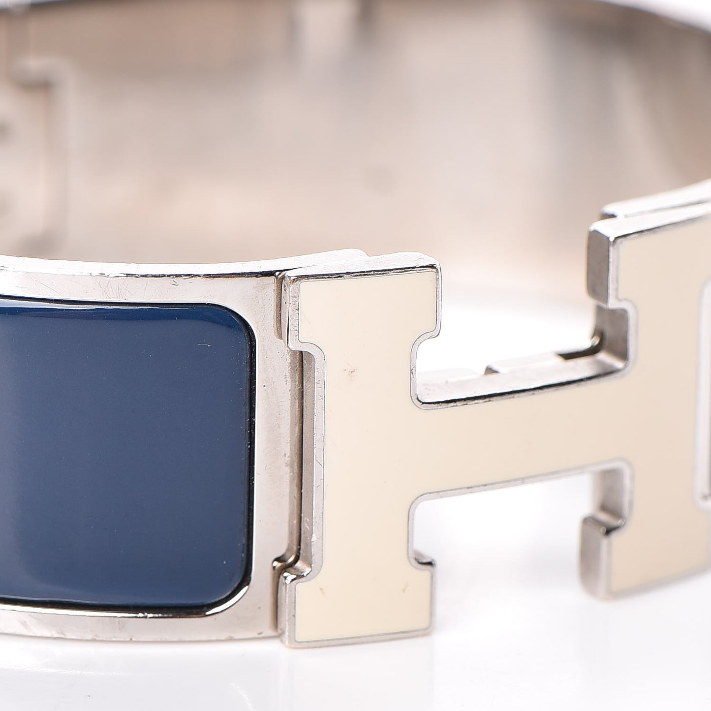 Enamel Wide Clic Clac H Bracelet GM Indigo