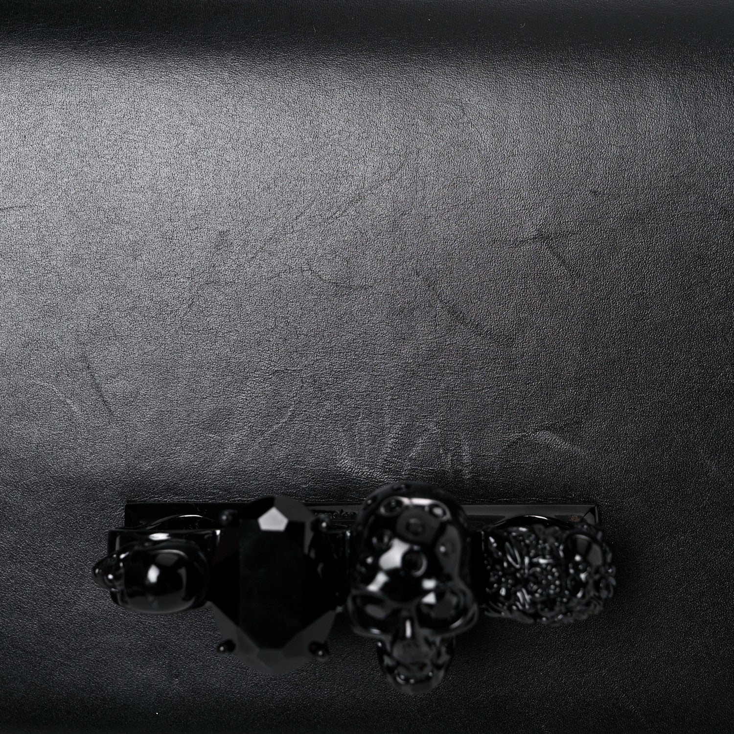 Alexander McQueen Calfskin Knuckle Shoulder Bag Black 22 of 22