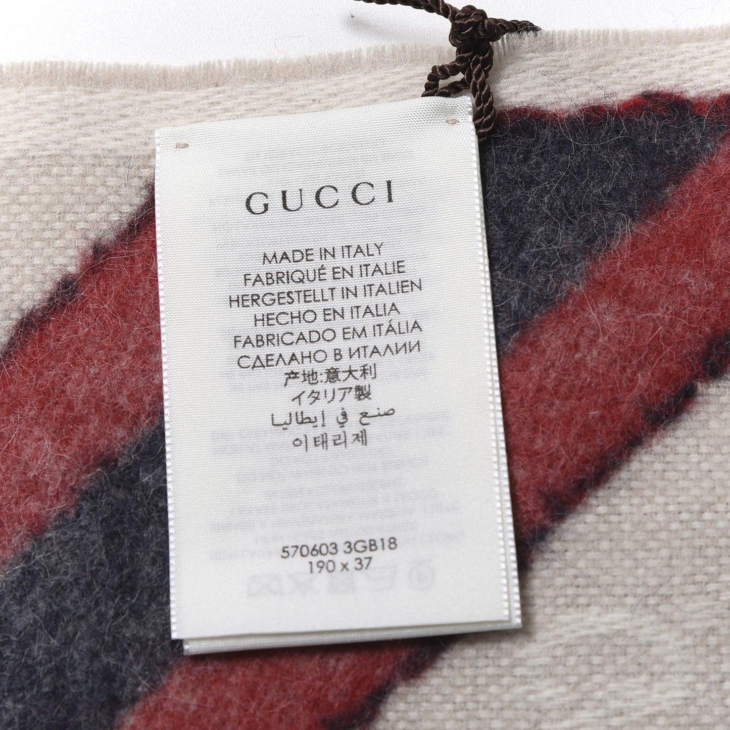 Wool Angora Monogram Web New Nikky Scarf Sand Blue