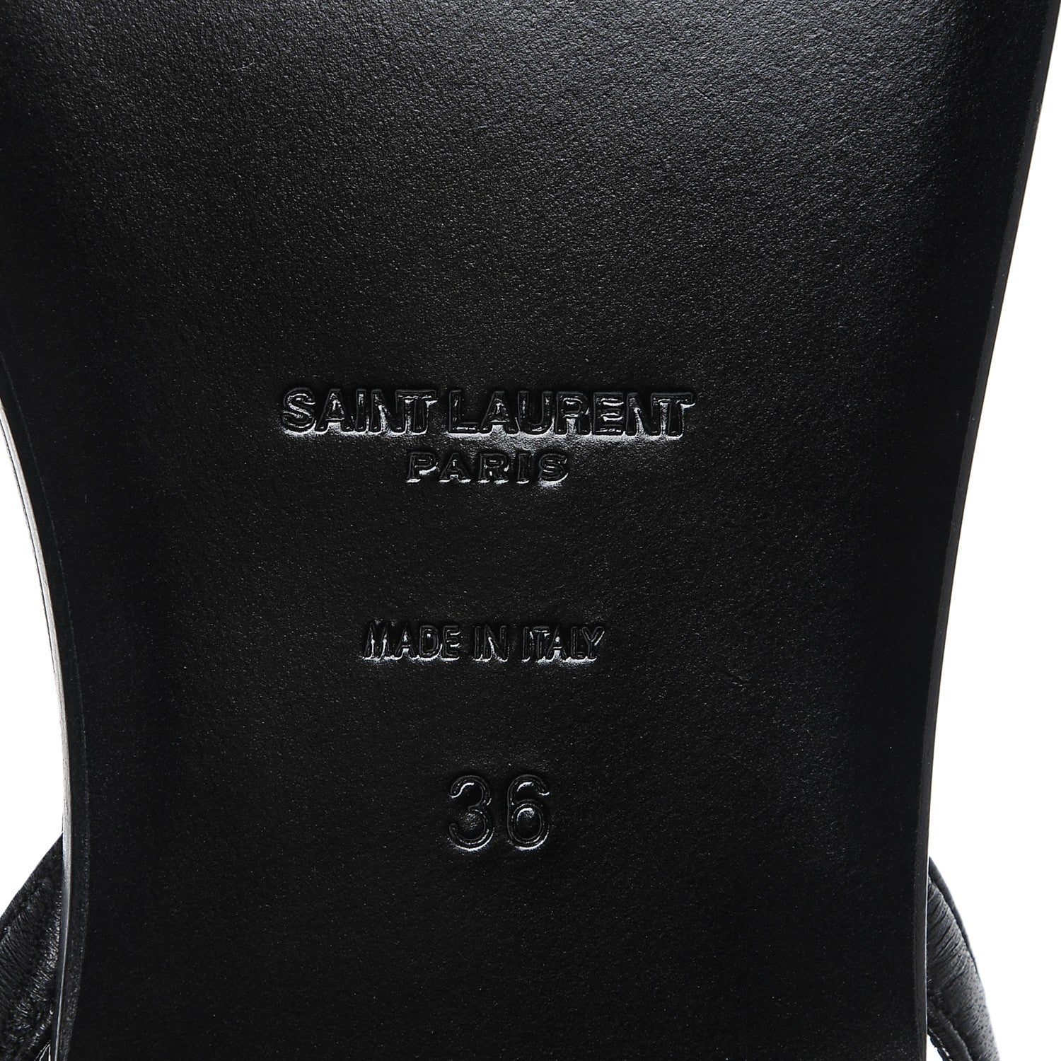 Saint Laurent Calfskin Nu Pieds 05 Sandals 36 Black 6 of 7
