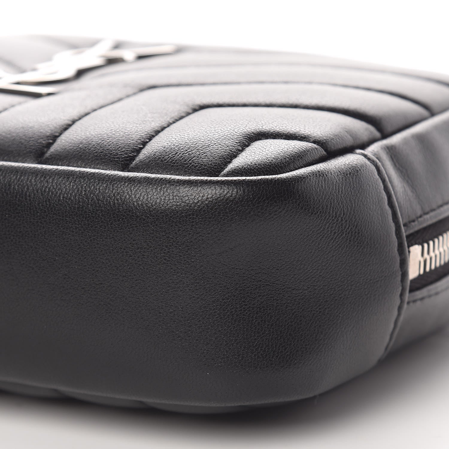 Saint Laurent Lambskin Y Quilted Monogram Loulou Cosmetic Case Black 9 of 11