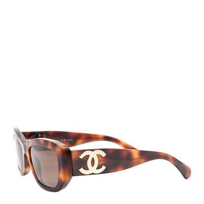 Chanel Acetate Polarized Rectangle Sunglasses 5493 Tortoise 1 of 8