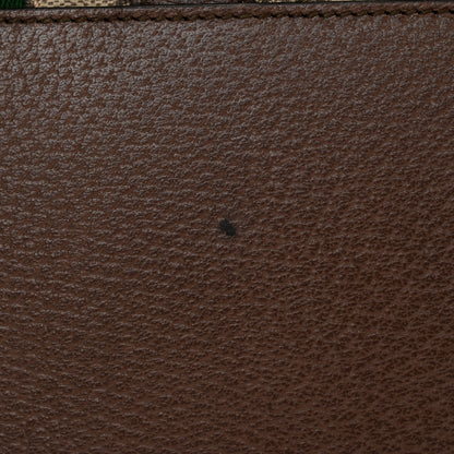 Gucci GG Supreme Monogram Textured Dollar Calfskin Web Medium Savoy Duffle Bag Beige Ebony New Acero 12 of 13