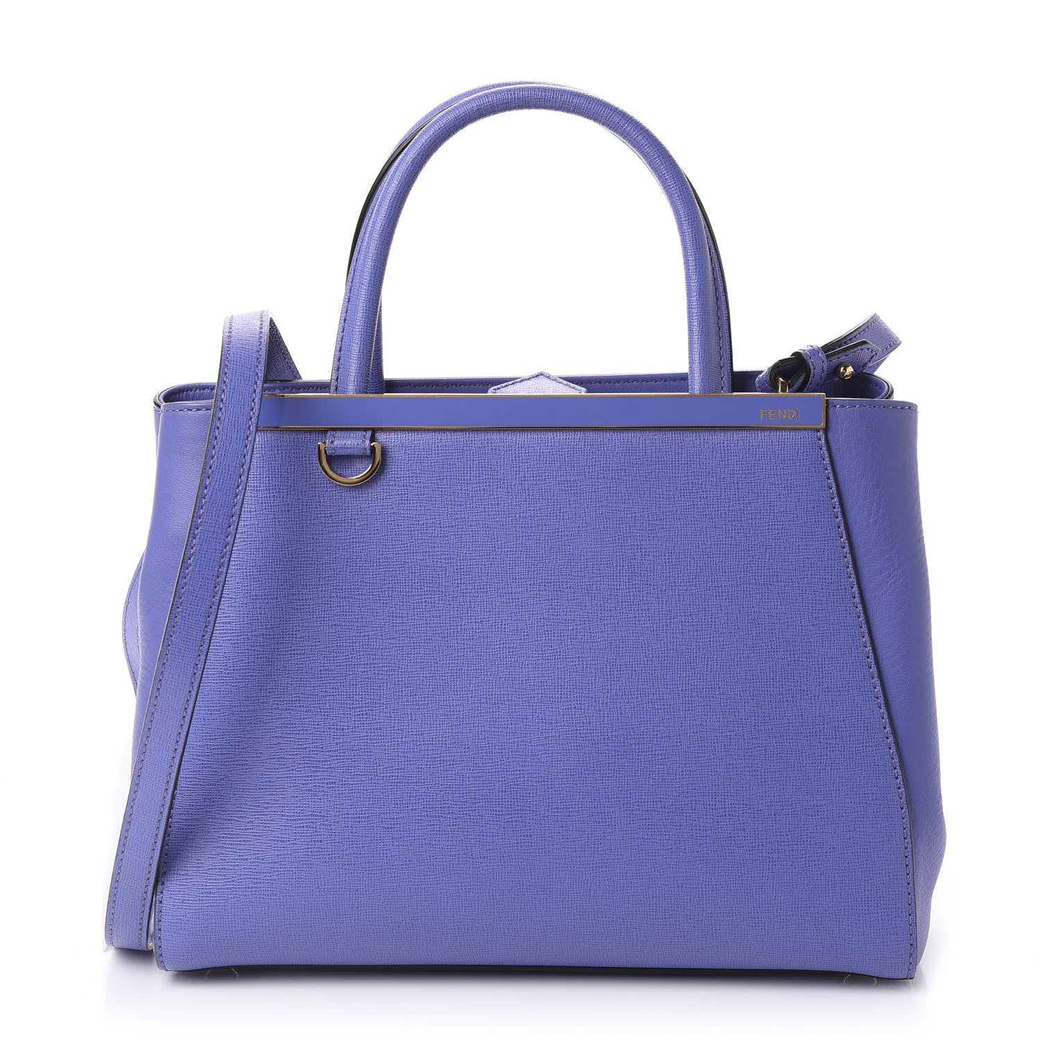 Fendi Vitello Elite Petite 2Jours Tote Viola Cassis 1 of 10