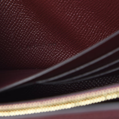 Hermes Epsom Kelly Longue Wallet Bordeaux 7 of 11