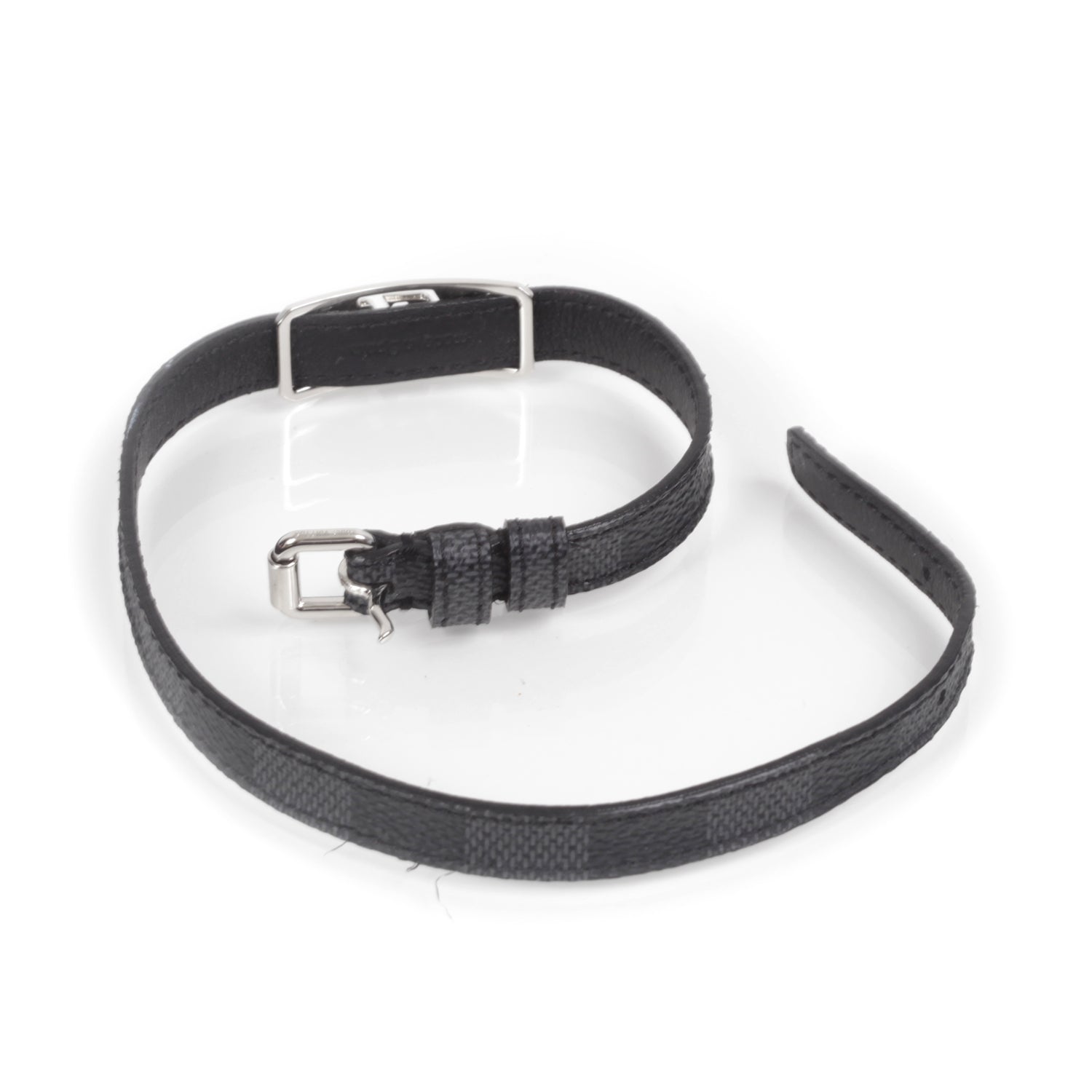 Louis Vuitton Mens Damier Graphite Sign It Bracelet 2 of 7
