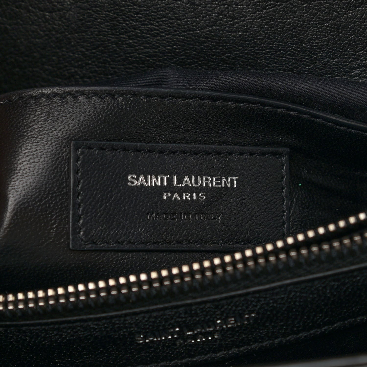 Saint Laurent Sheepskin Matelasse Chevron Monogram Large College Satchel Black 7 of 12