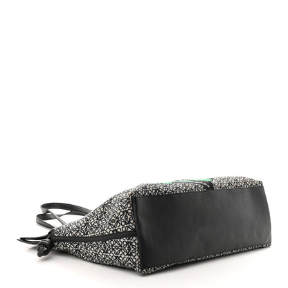 Loewe Canvas Calfskin Herbarium Flamenco XL Knot Bag Black Multicolor 4 of 11