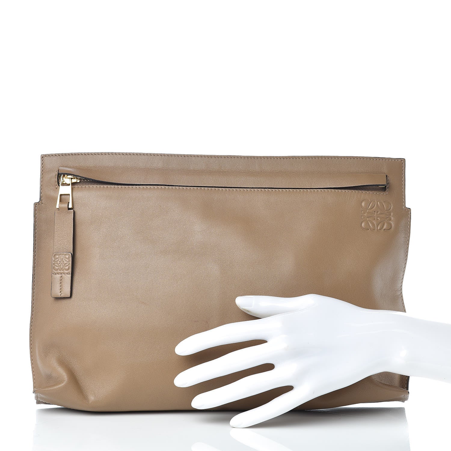 Loewe Calfskin T Pouch Mink 2 of 13