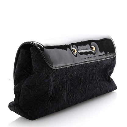 Louis Vuitton Satin Dentelle Pochette Black 3 of 6