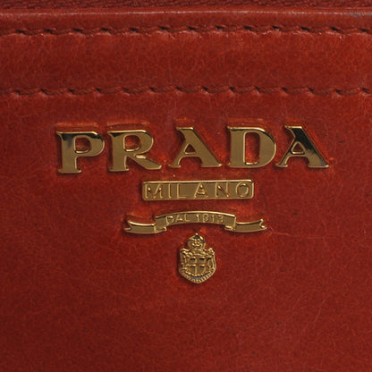 Prada Vitello Shine Zip Around Wallet Mandarino 7 of 11