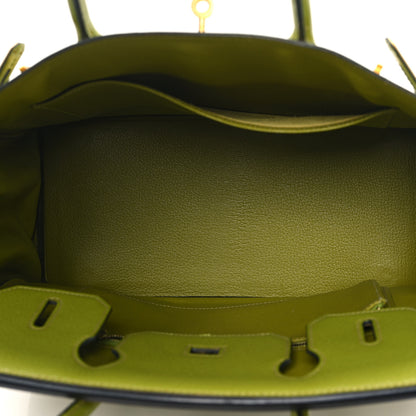 Hermes Chevre Mysore Birkin 30 Vert Anis 5 of 12