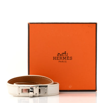 Hermes Epsom Kelly Double Tour Bracelet S White 8 of 8