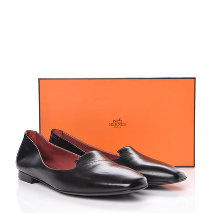 Hermes Nappa Womens Gaspard Moccasin 38 Black 8 of 8
