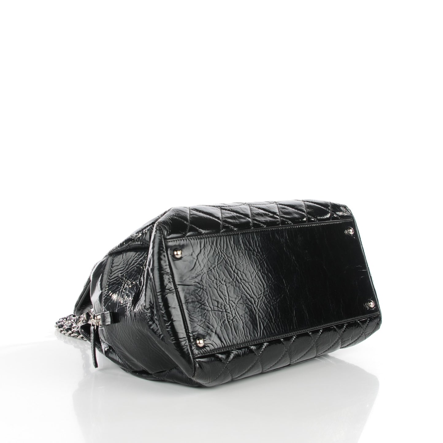 Patent Petit Timeless Shopping Tote PTT Black