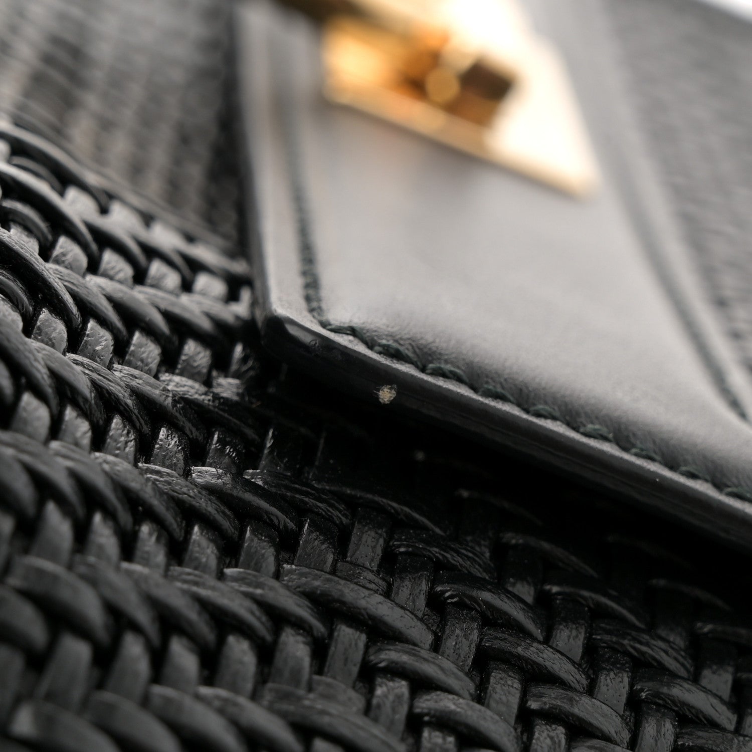Salvatore Ferragamo Woven Nappa Sofia Satchel Black 11 of 11