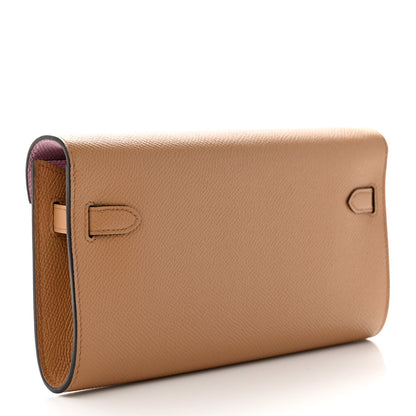 Hermes Epsom Verso Kelly Wallet To Go Chai Mauve Sylvestre 2 of 7