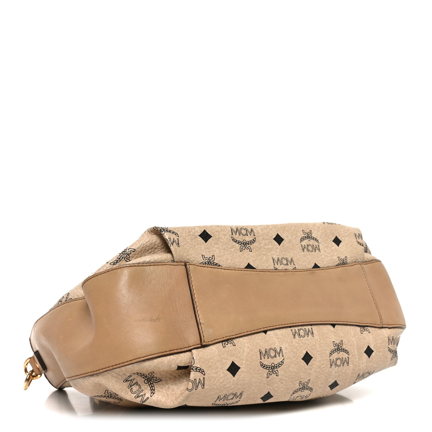 MCM Visetos Medium Drawstring Shopper Beige 1831837 – FASHIONPHILE
