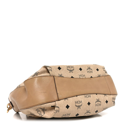 MCM Visetos Medium Drawstring Shopper Beige 4 of 10