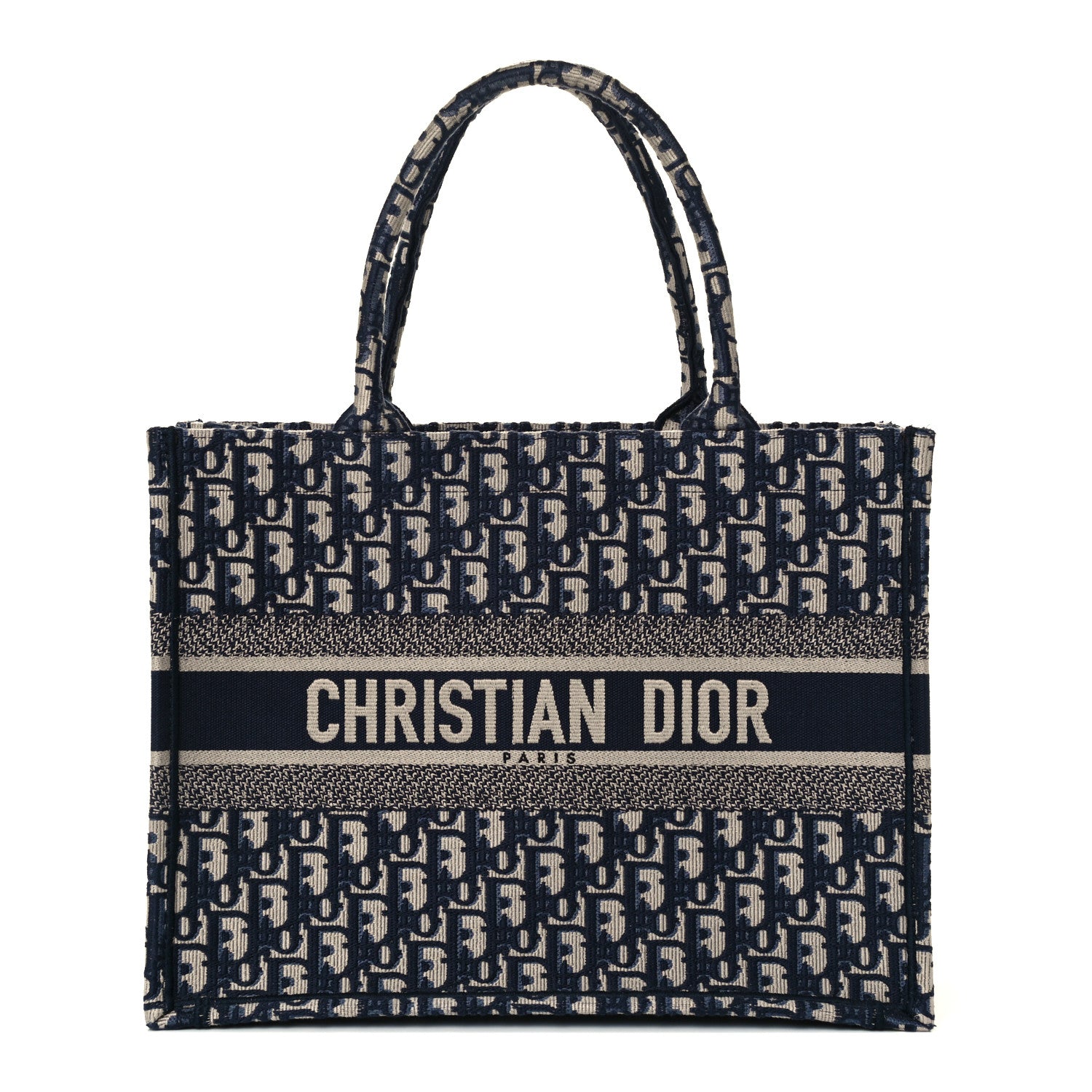 Christian Dior Oblique Medium Book Tote Blue Multicolor 1 of 10