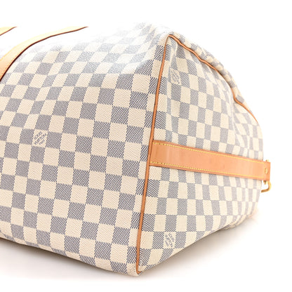 Louis Vuitton Damier Azur Keepall Bandouliere 55 9 of 10