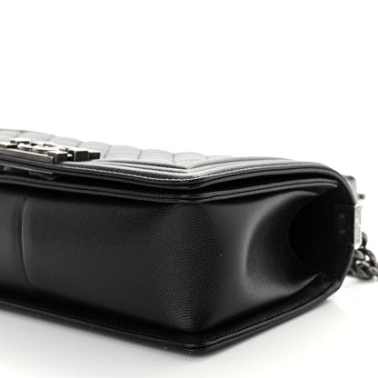 Chanel Caviar Quilted Medium Boy Flap Black 9 of 9