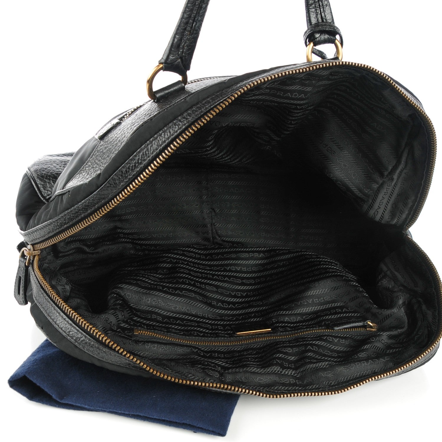 Prada Tessuto Nylon Bowler Black 5 of 6