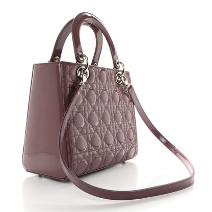 Christian Dior Patent Cannage Medium Lady Dior Purple 2 of 10