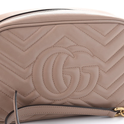 Gucci Calfskin Matelasse Small GG Marmont Chain Shoulder Bag Taupe 9 of 11