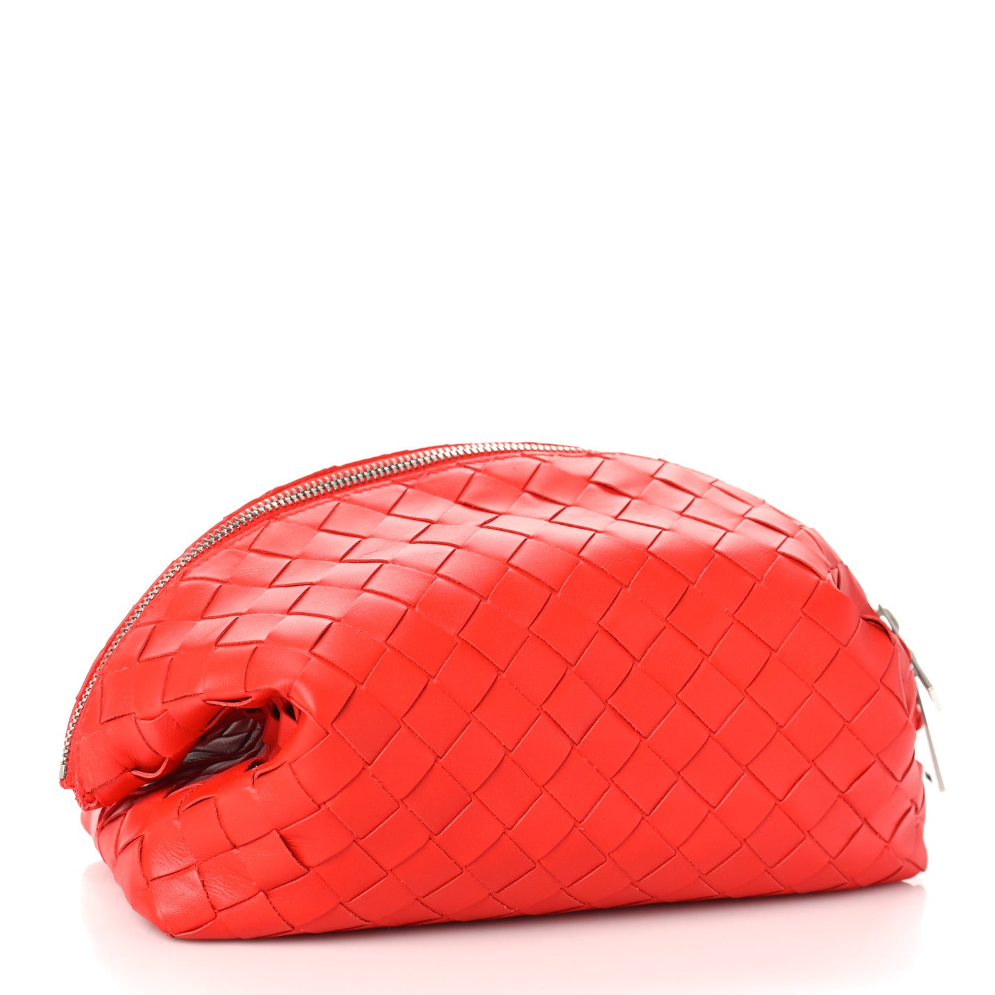 Nappa Intrecciato Travel Case Pouch Tomato