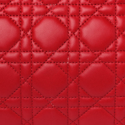 Christian Dior Lambskin Cannage Large Dior Soft Shopping Tote Red 11 of 14