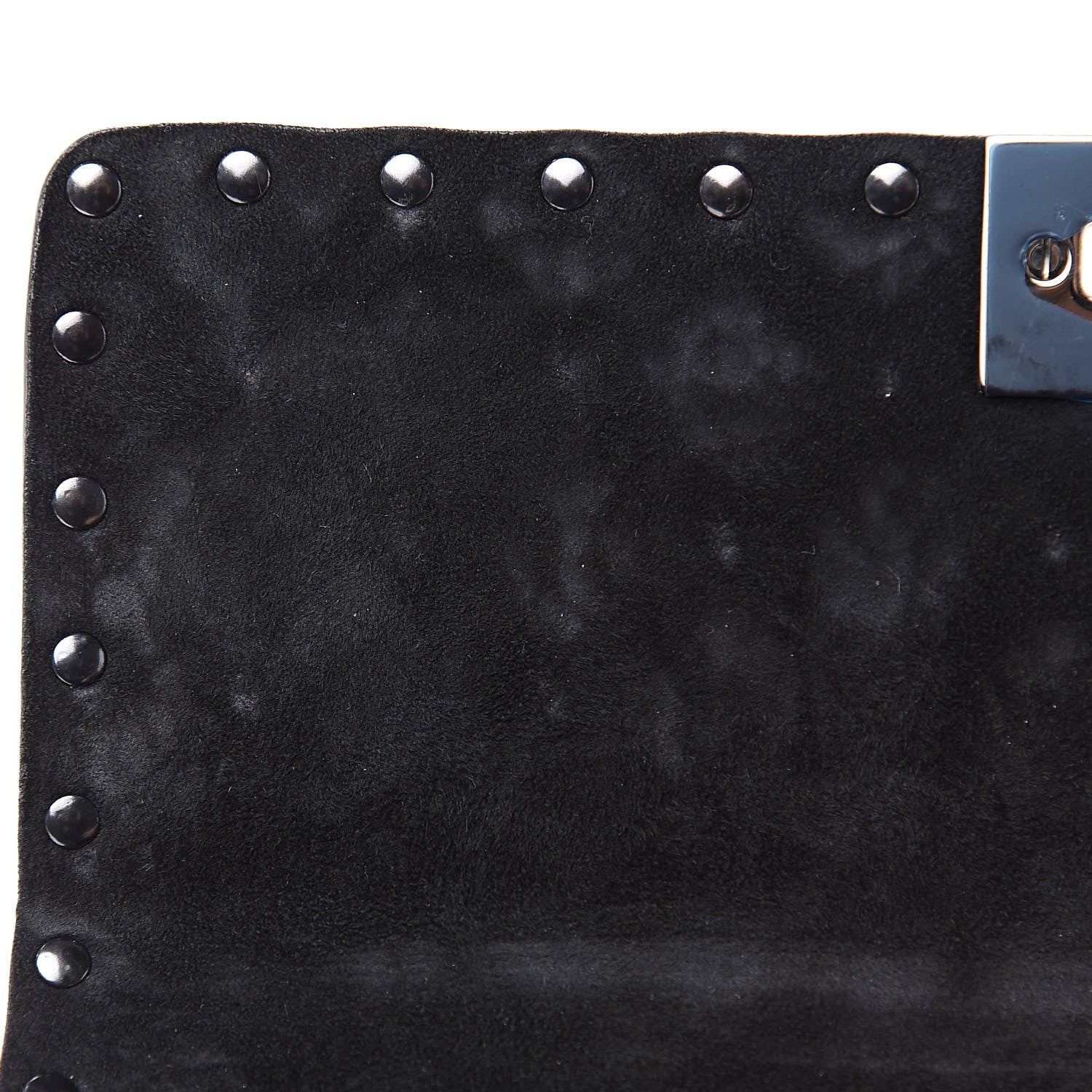 Valentino Garavani Craquele Nappa Medium Rockstud Spike Shoulder Bag Black 10 of 10