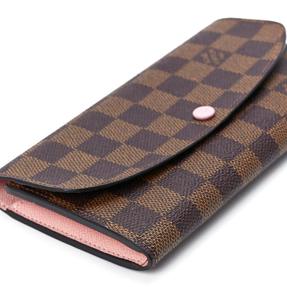 Louis Vuitton Damier Ebene Emilie Wallet Rose Ballerine 10 of 11