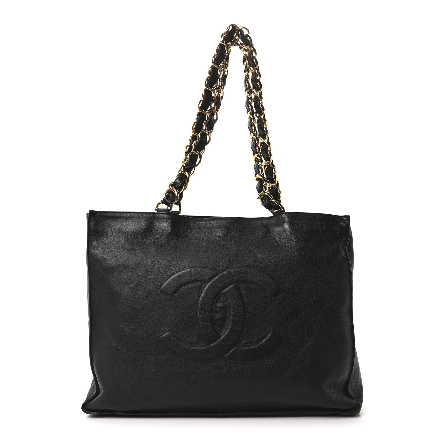 Chanel Lambskin CC Tote Black 1 of 10