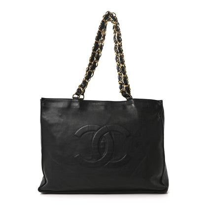Chanel Lambskin CC Tote Black 1 of 10