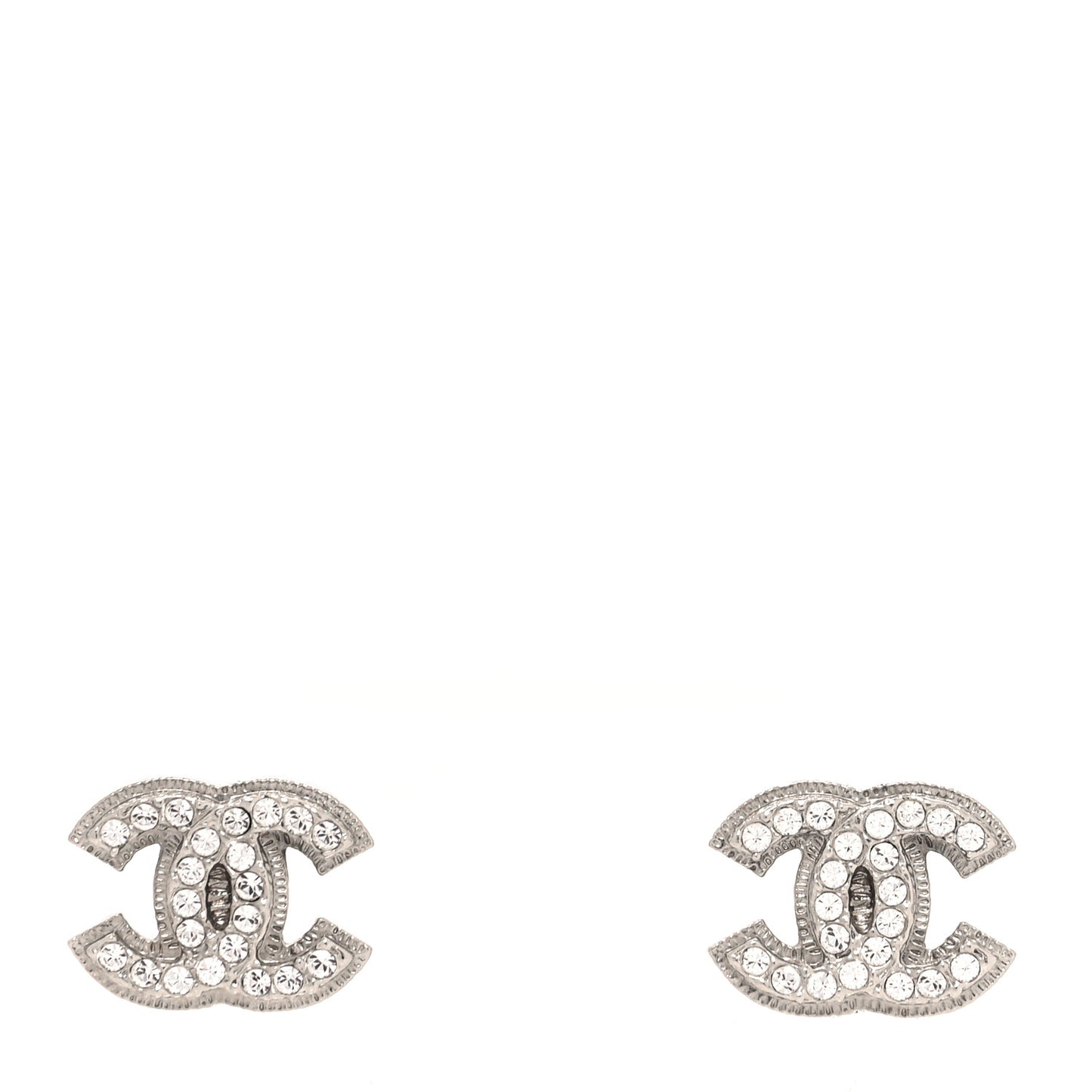 Crystal Mini Timeless CC Earrings Silver