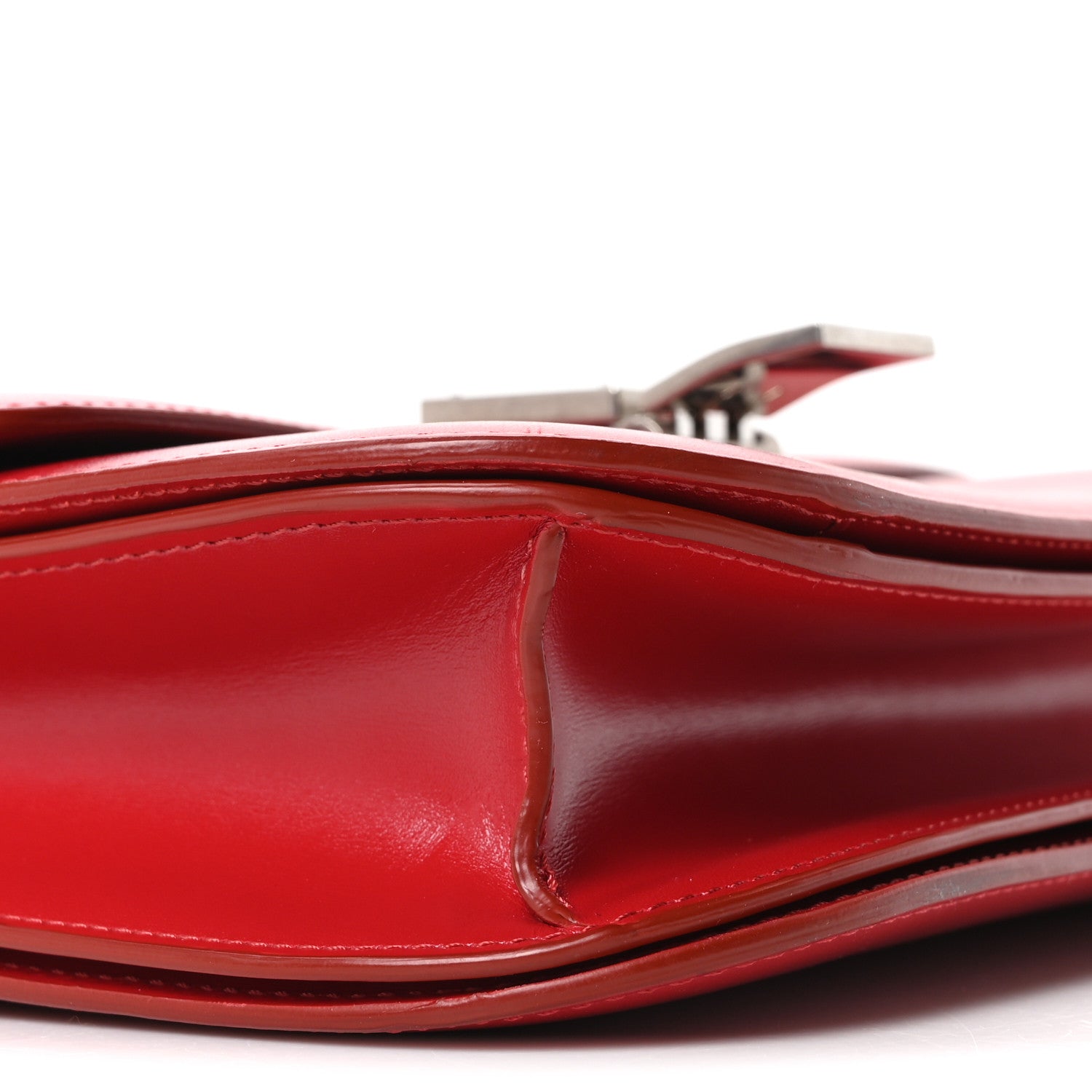 Celine Box Calfskin Medium Classic Box Flap Bag Red 9 of 10