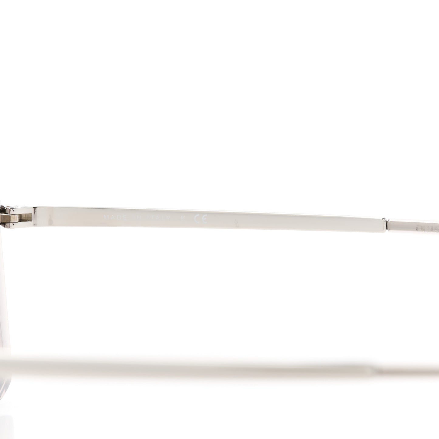 18K White Gold Mirror Square Sunglasses 6051 Gray