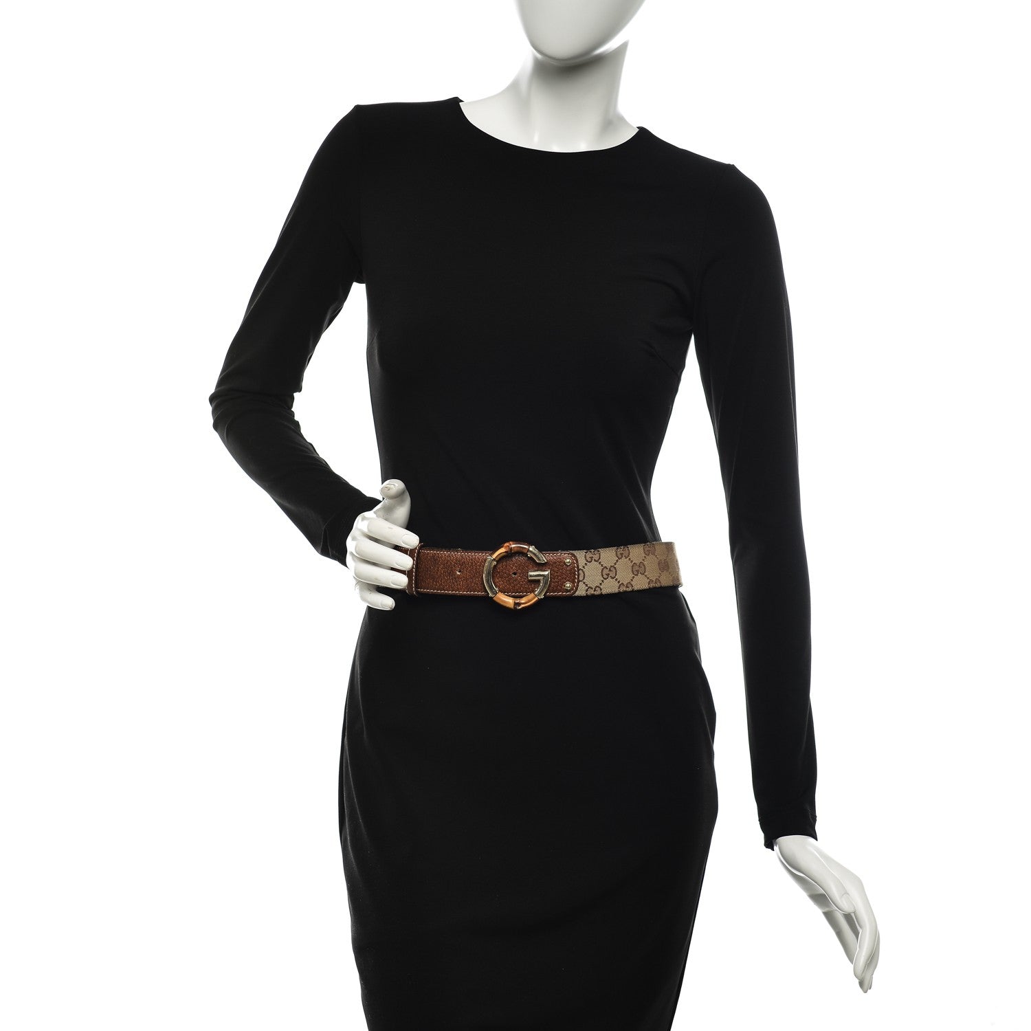 Gucci Monogram Bamboo G Belt 80 32 2 of 6
