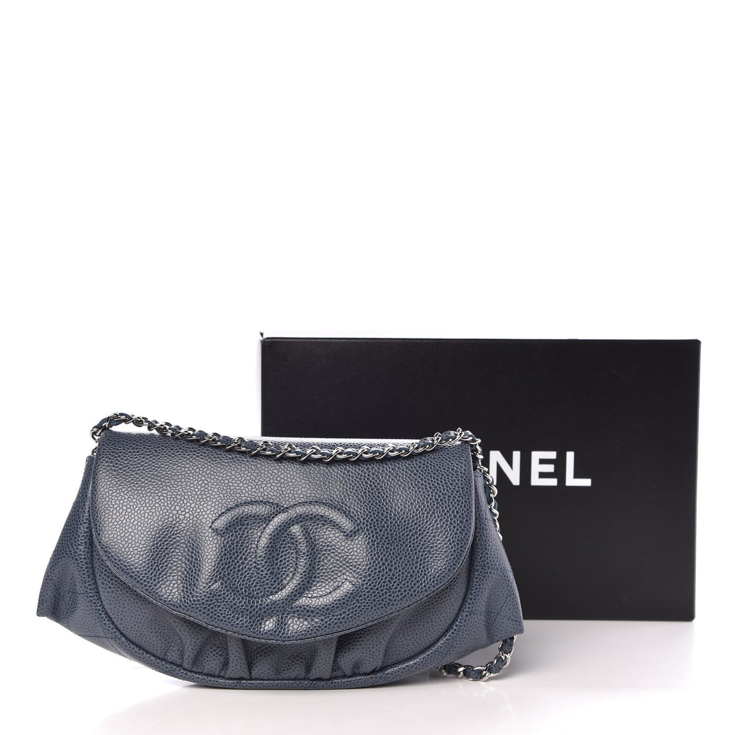 Caviar Half Moon Wallet On Chain WOC Blue