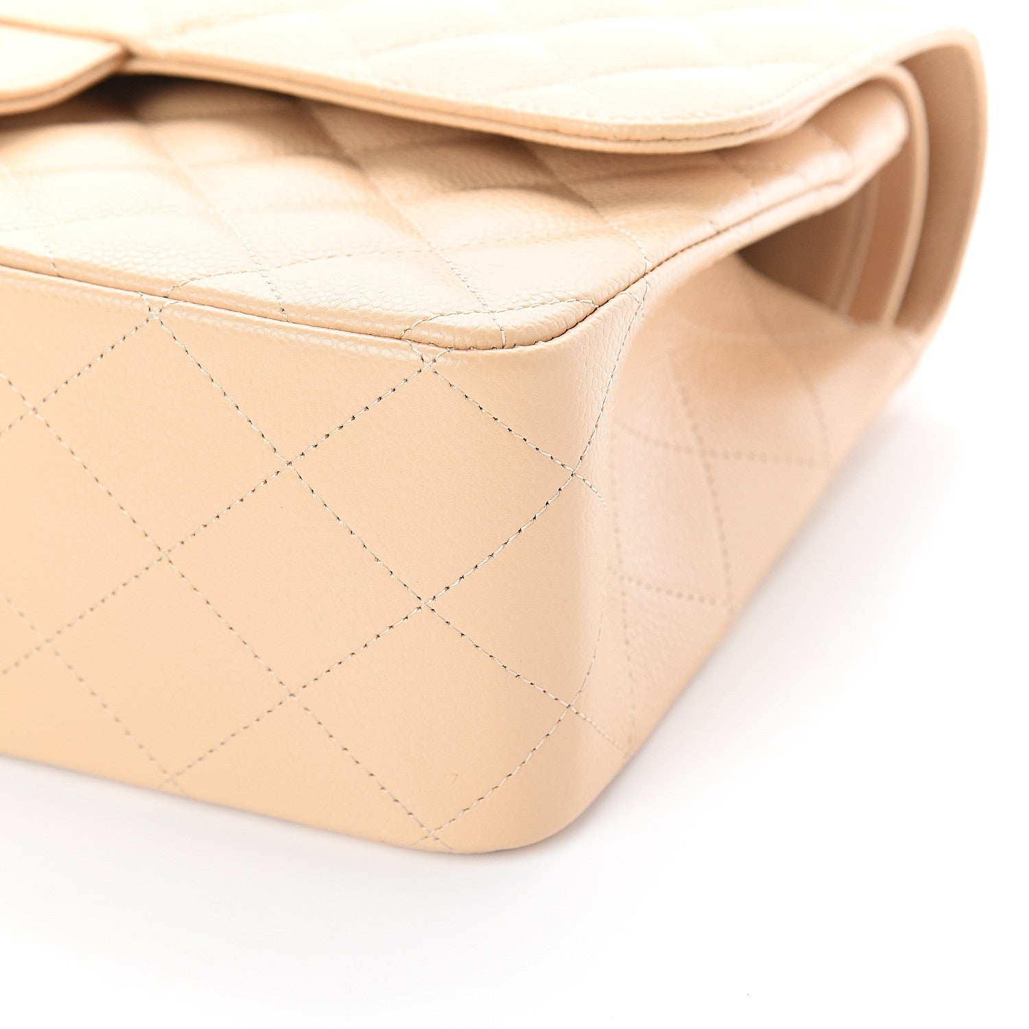 Chanel Caviar Quilted Jumbo Double Flap Beige Clair 9 of 9