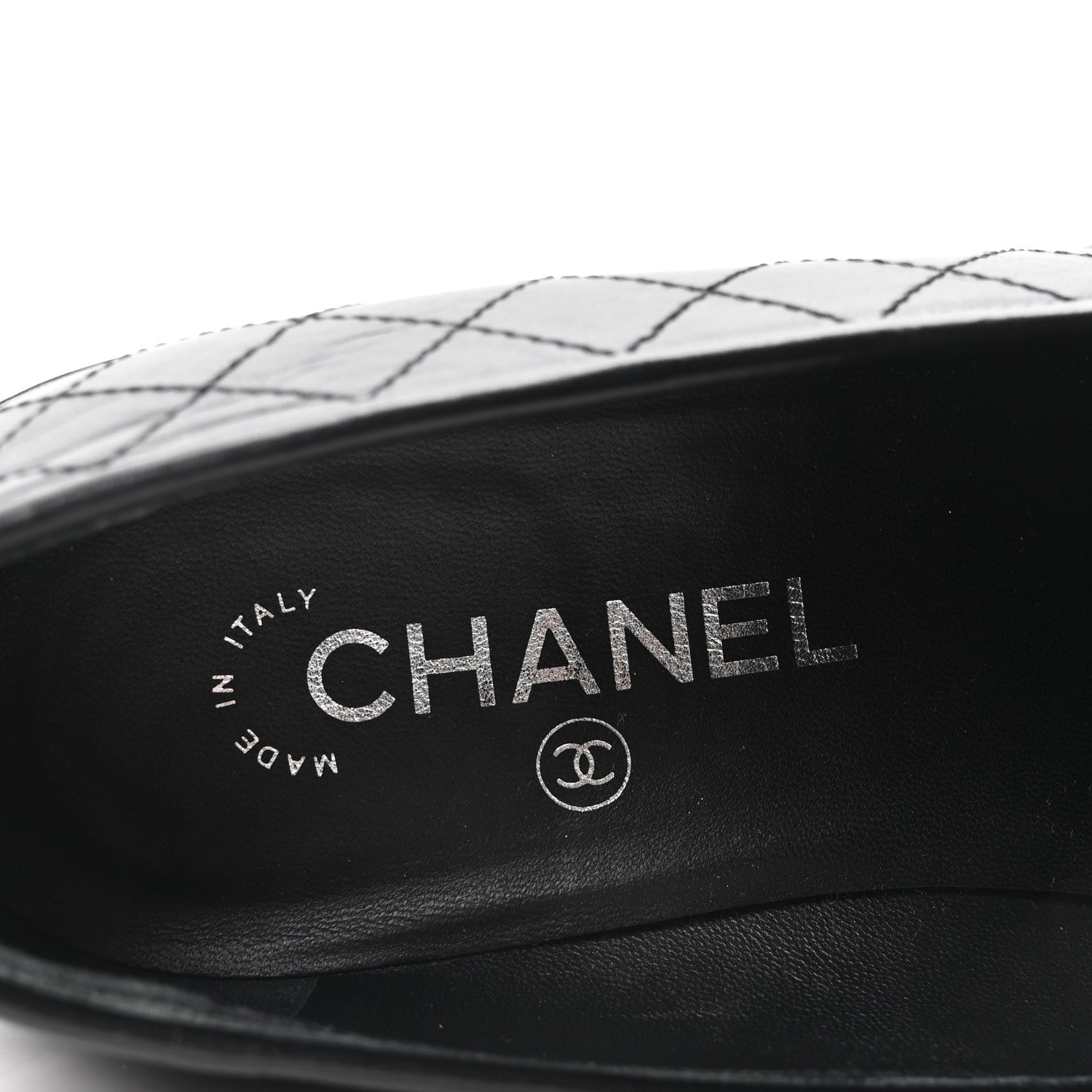 Chanel Calfskin Stitched CC Loafers 39.5 Black 8 of 10
