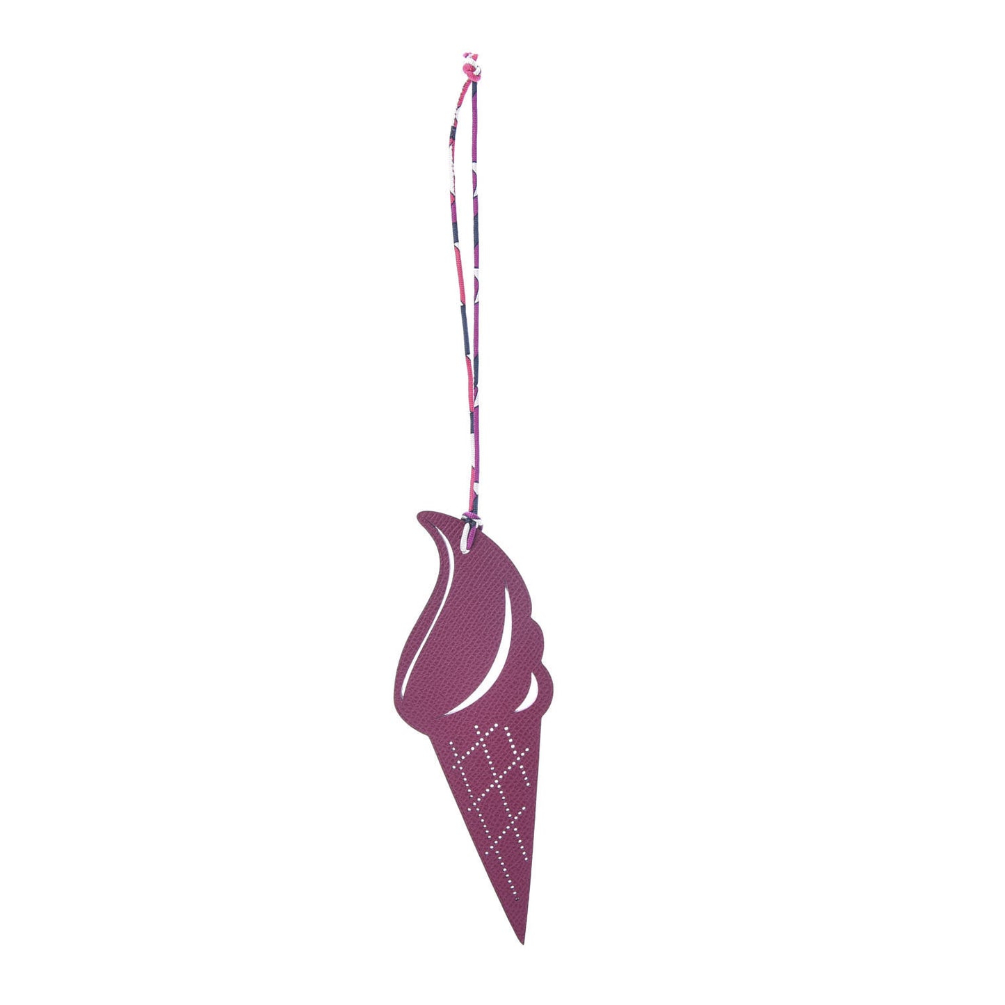Epsom Togo Petit H Ice Cream Bag Charm Cyclamen Gris Mouette