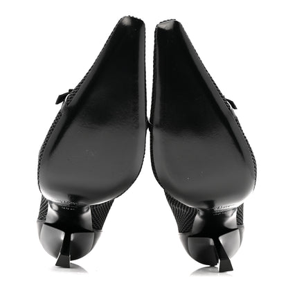 Saint Laurent Elba Applique Tulle Aston 115 Boots 35.5 Black 6 of 10