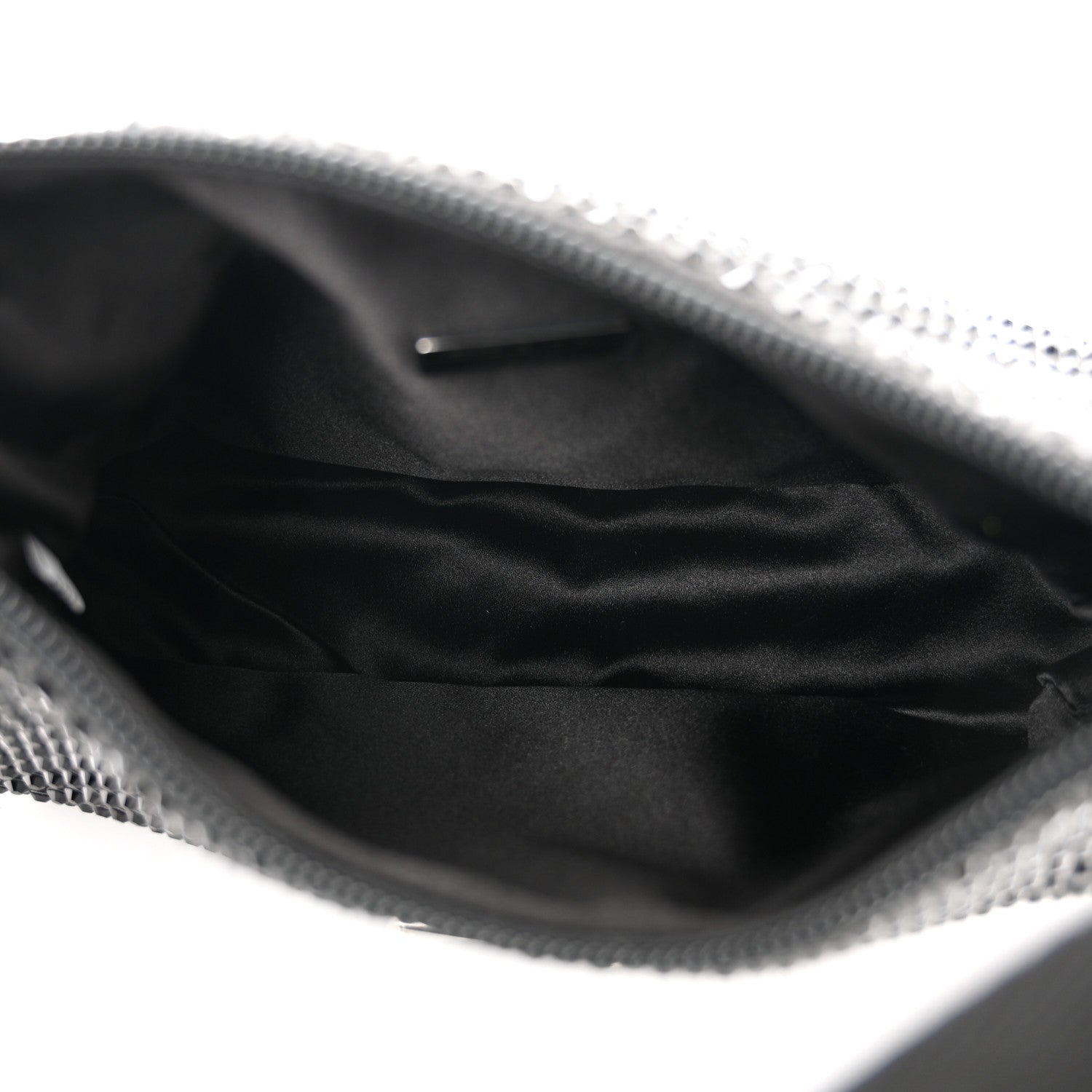 Prada Satin Crystal Mini Re-Edition 2000 Bag Black 5 of 12