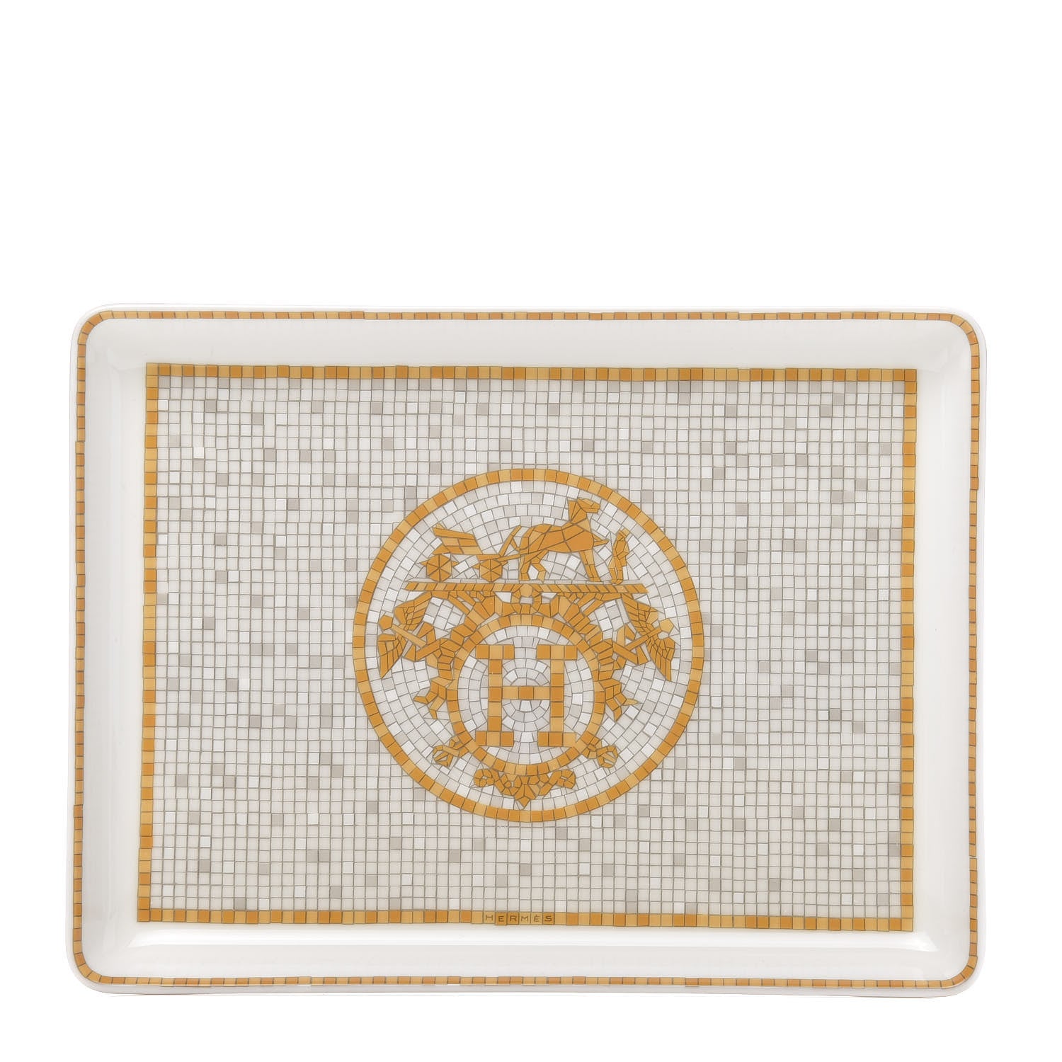 Hermes Porcelain Mosaique au 24 Sushi Plate 1 of 6