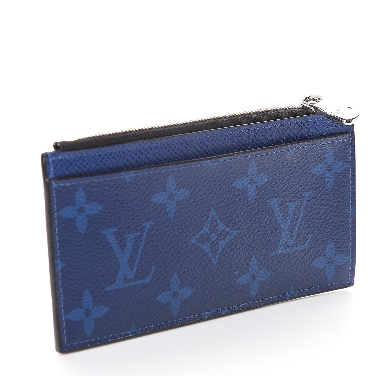 Louis Vuitton Monogram Taiga Coin Card Holder Cobalt 2 of 5