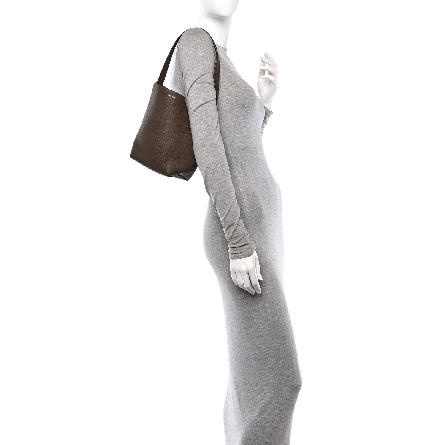 The Row Grained Calfskin Small N/S Park Tote Dark Olive 2 of 10