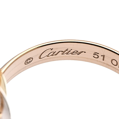 Cartier 18K Pink Yellow White Gold Classic Trinity Ring 51 5.75 4 of 5