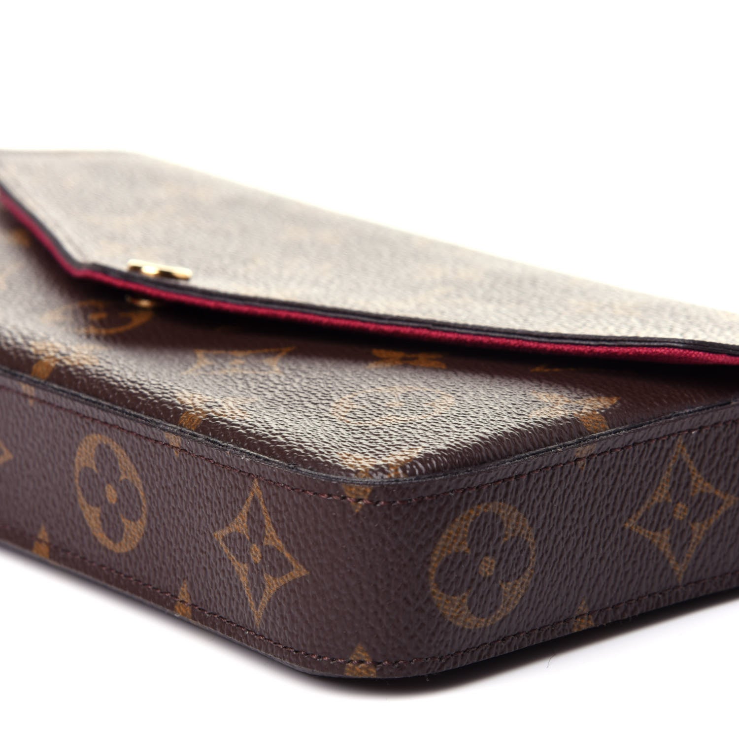 Louis Vuitton Monogram Pochette Felicie Chain Wallet Fuchsia 8 of 16